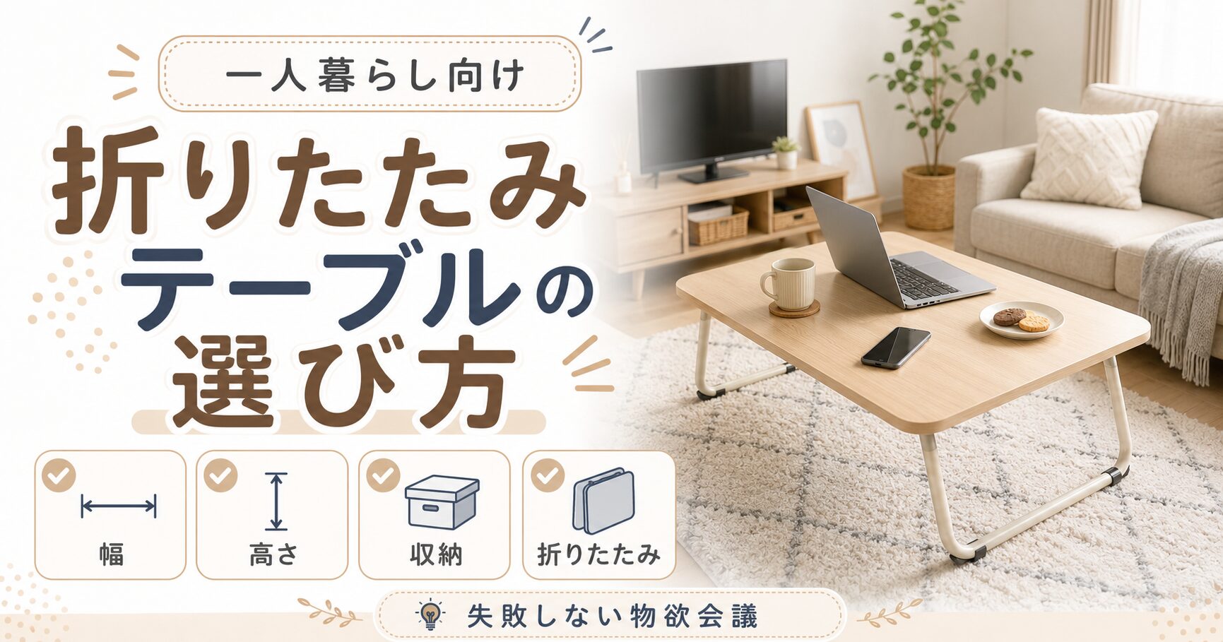折りたたみテーブルの選び方