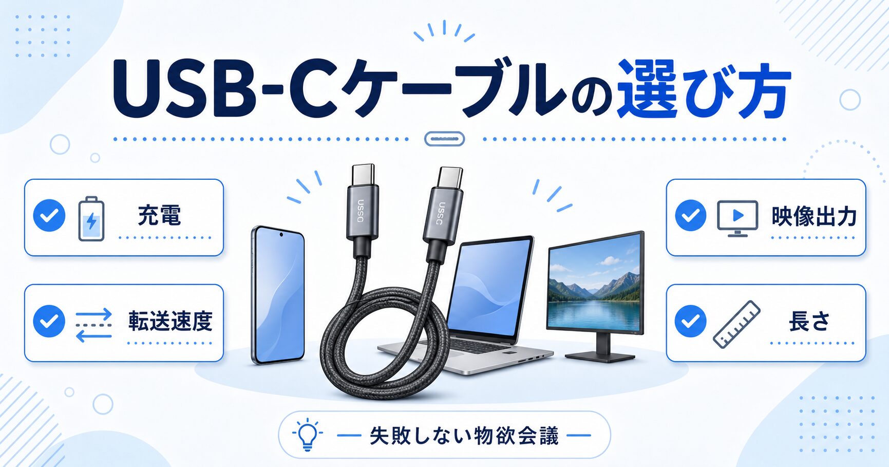 USB-Cケーブルの選び方