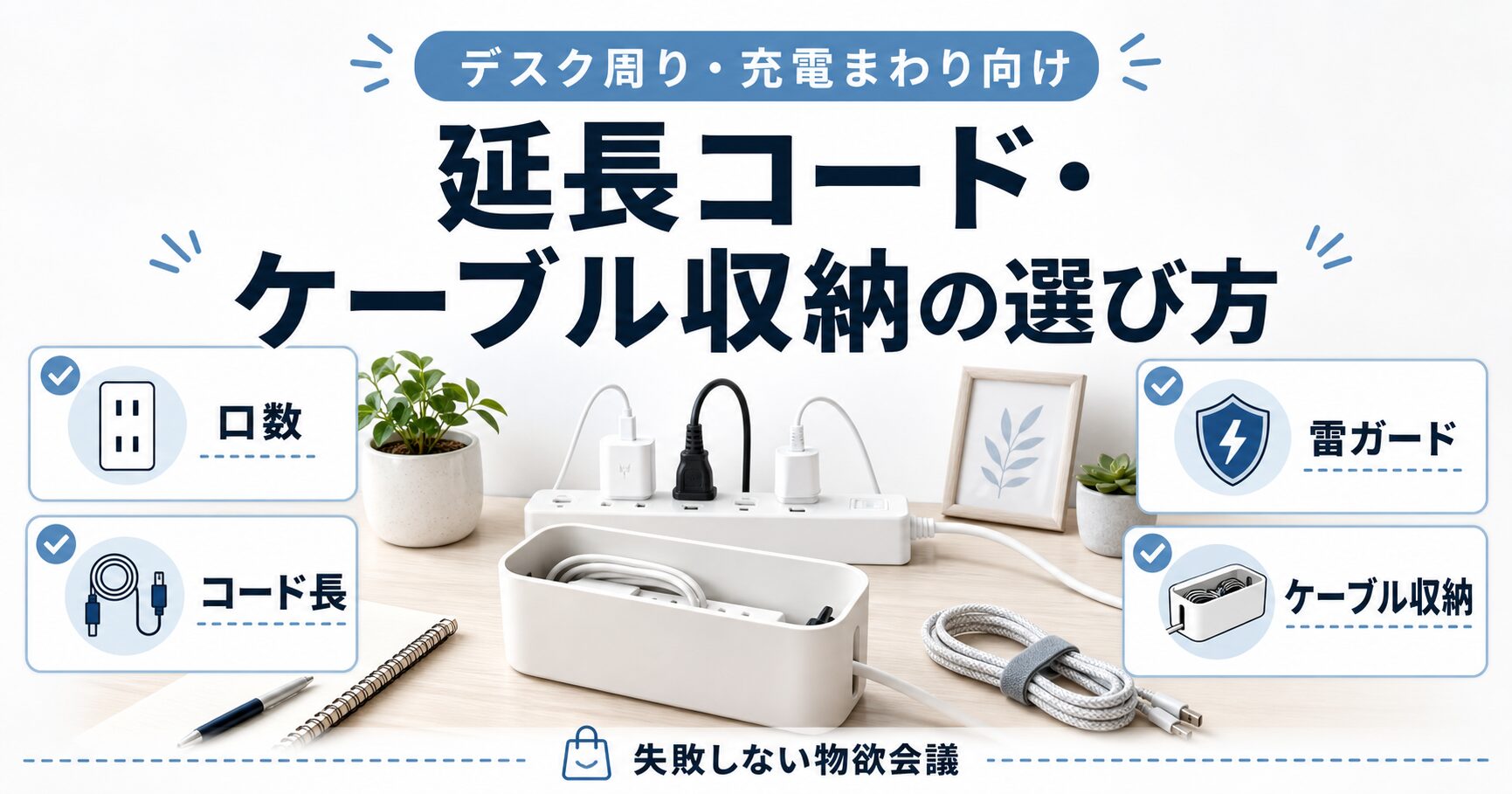 延長コード・ケーブル収納の選び方