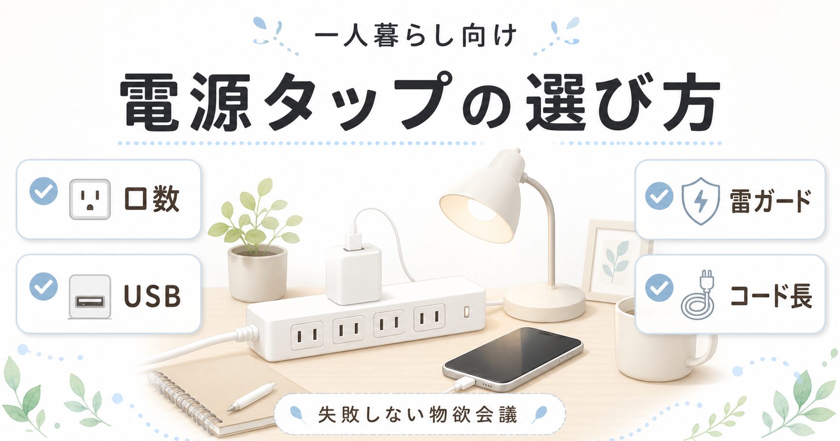 一人暮らし向け電源タップの選び方