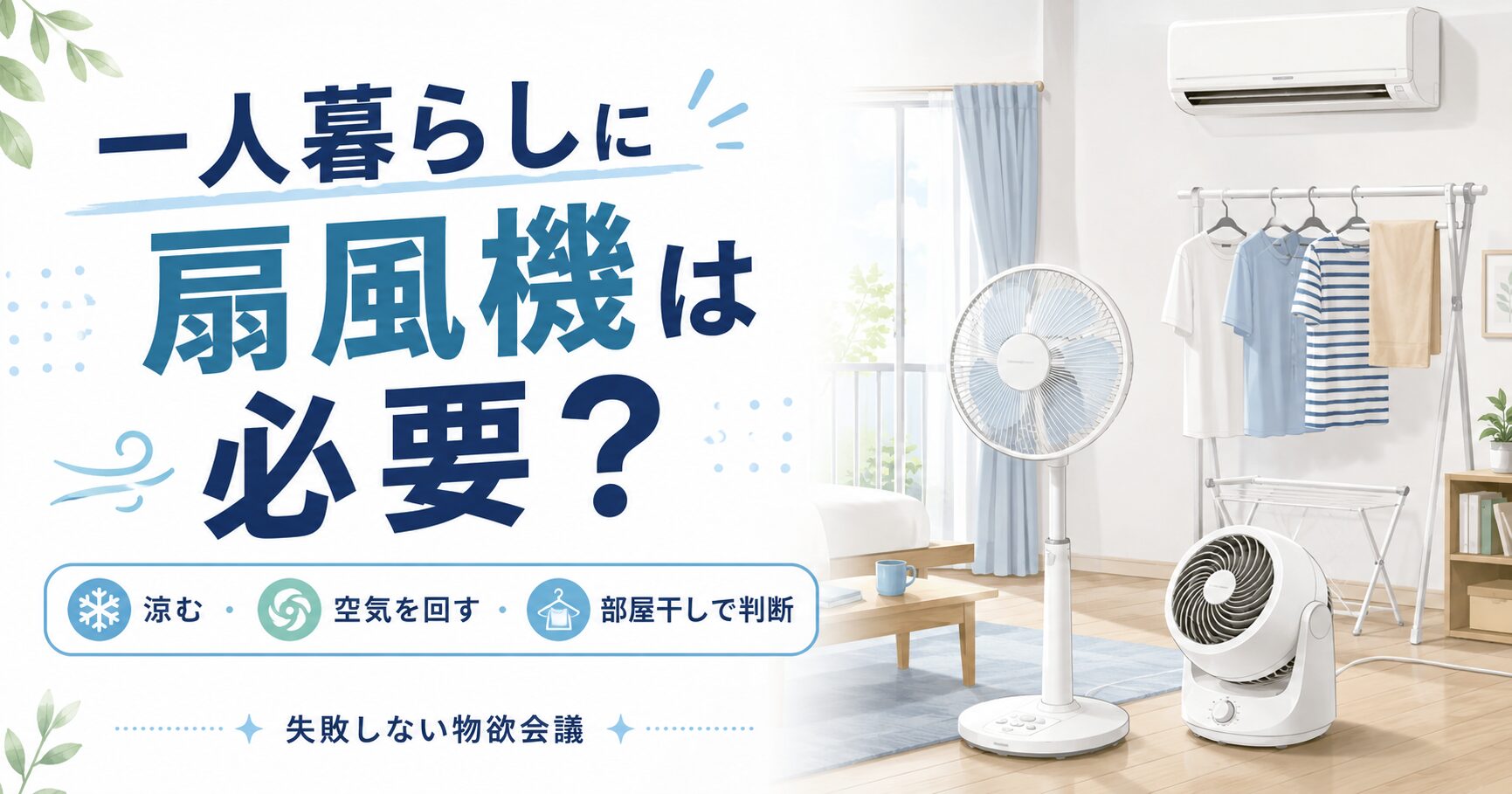 一人暮らしに扇風機は必要？